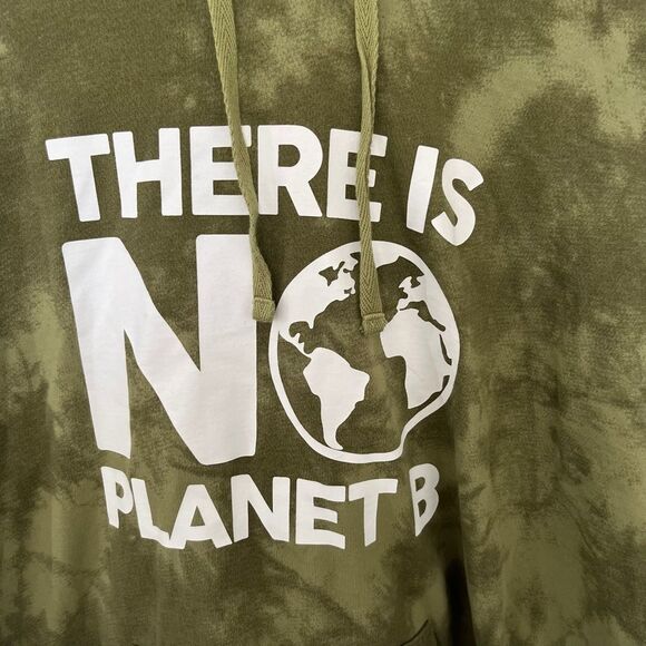 The Eco Closet Green Tie-dye Kangaroo Pocket Hoodie Sweater - Picture 3 of 6